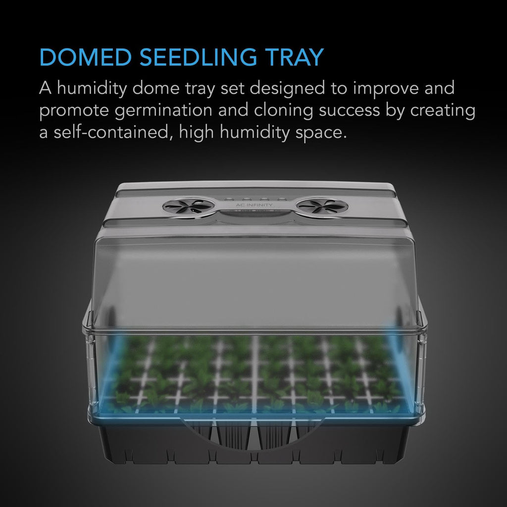 AC Infinity Humidity Dome | 40-Cell Seedling Tray & Germination Kit