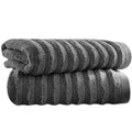 Towelogy Bamboo Hand Towels 2-Pack – Absorbent Quick-Dry 50x80cm Charcoal