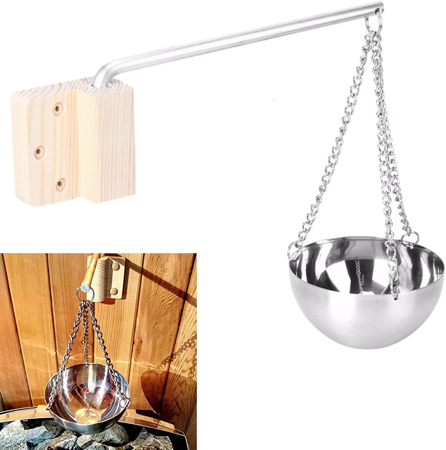 Stainless Steel Sauna Aroma Bowl – 350ml Essential Oil Cup