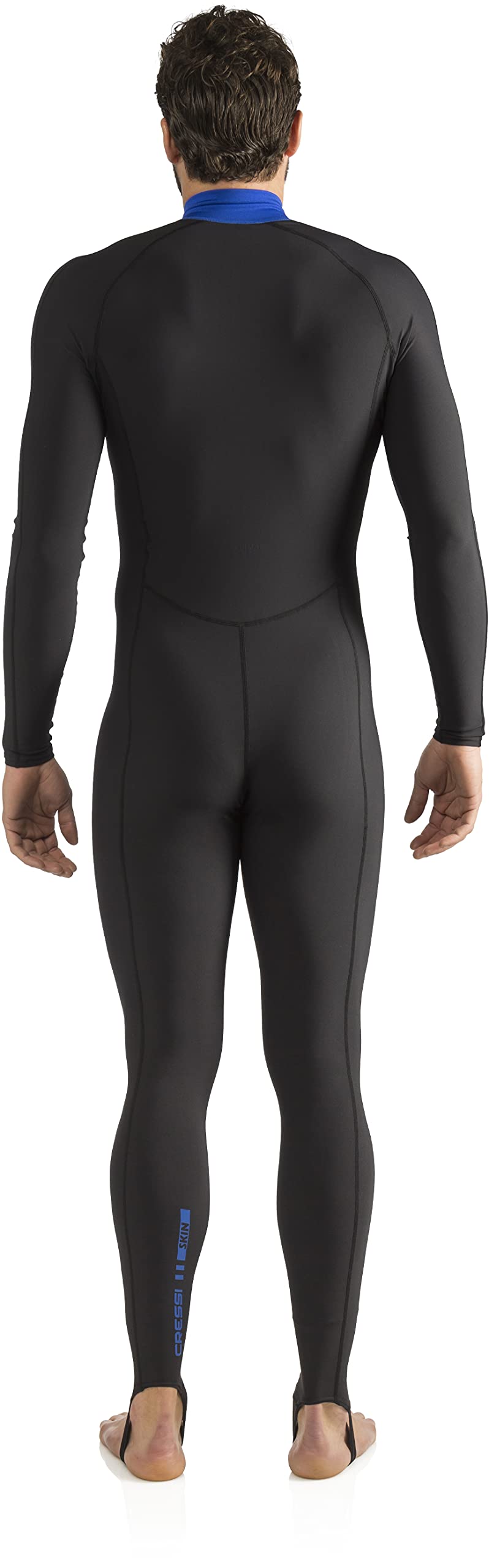 Cressi Men's 1mm One Piece Wetsuit Skin – Black/Blue Neoprene Suit