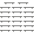 AwmnSrman Black Kitchen Cupboard Handles | 20 Pack Stainless Steel