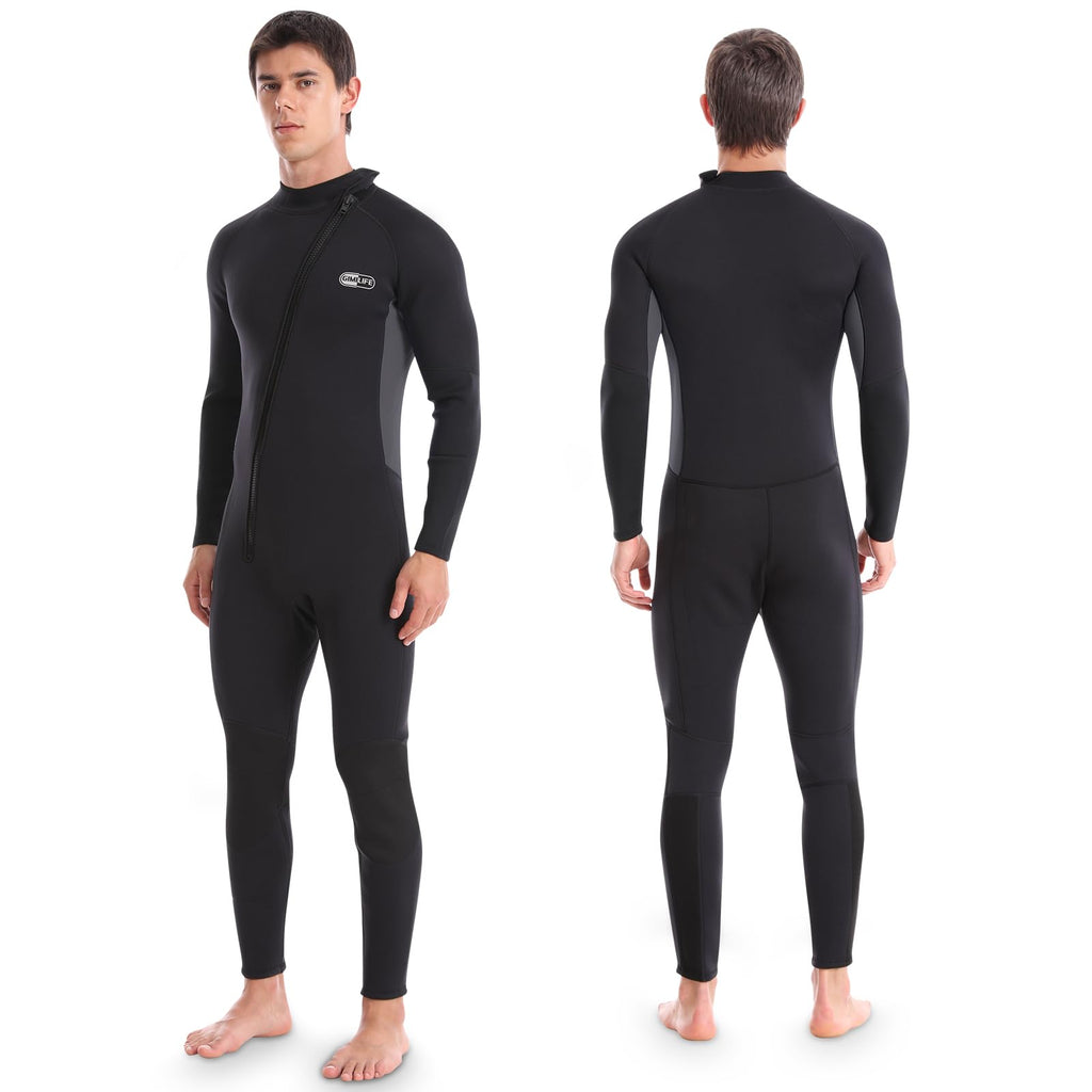 Men's 3mm Neoprene Full Wetsuit for Diving and Surfing