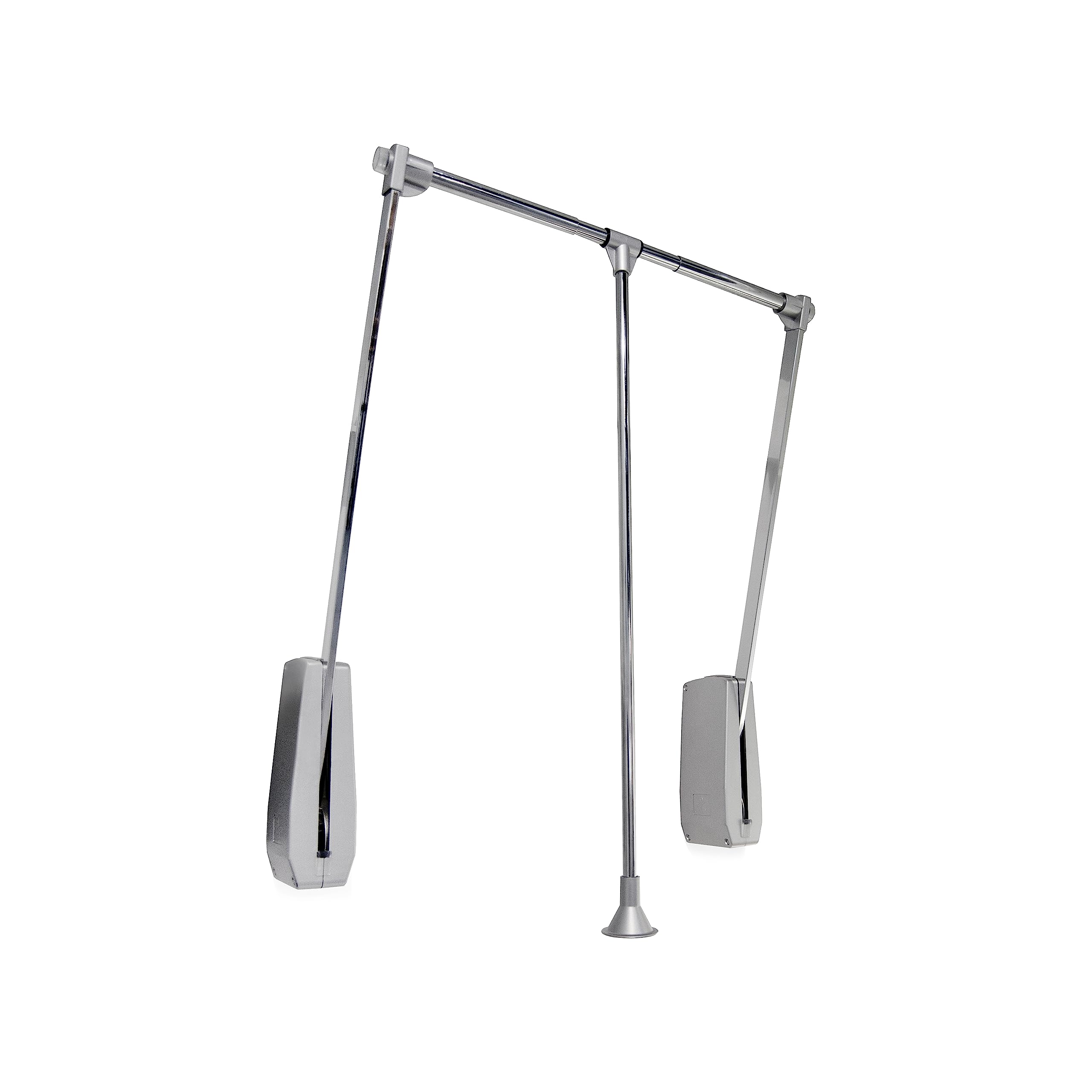 Emuca Pull Down Wardrobe Rail Lift – Adjustable 600-830mm Chrome Steel