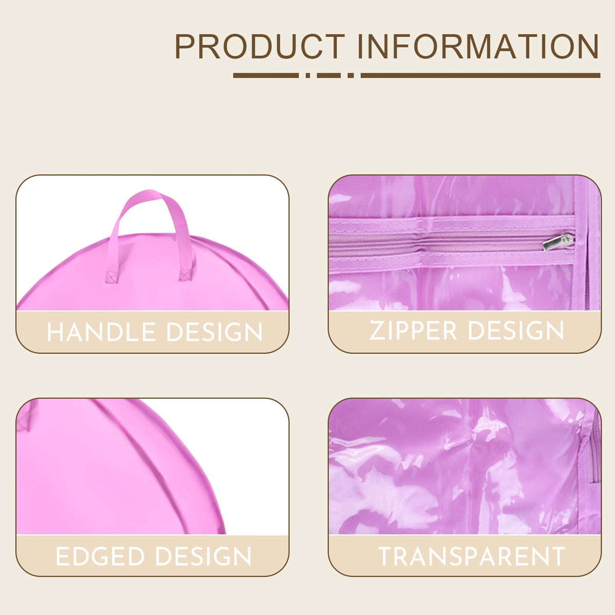 2 Pack 39.37 Inch Dance Costume Bag for Dancers, Hanging Garment Bags with Multiple Pockets, Clear Storage Organizer for Costumes - image 4