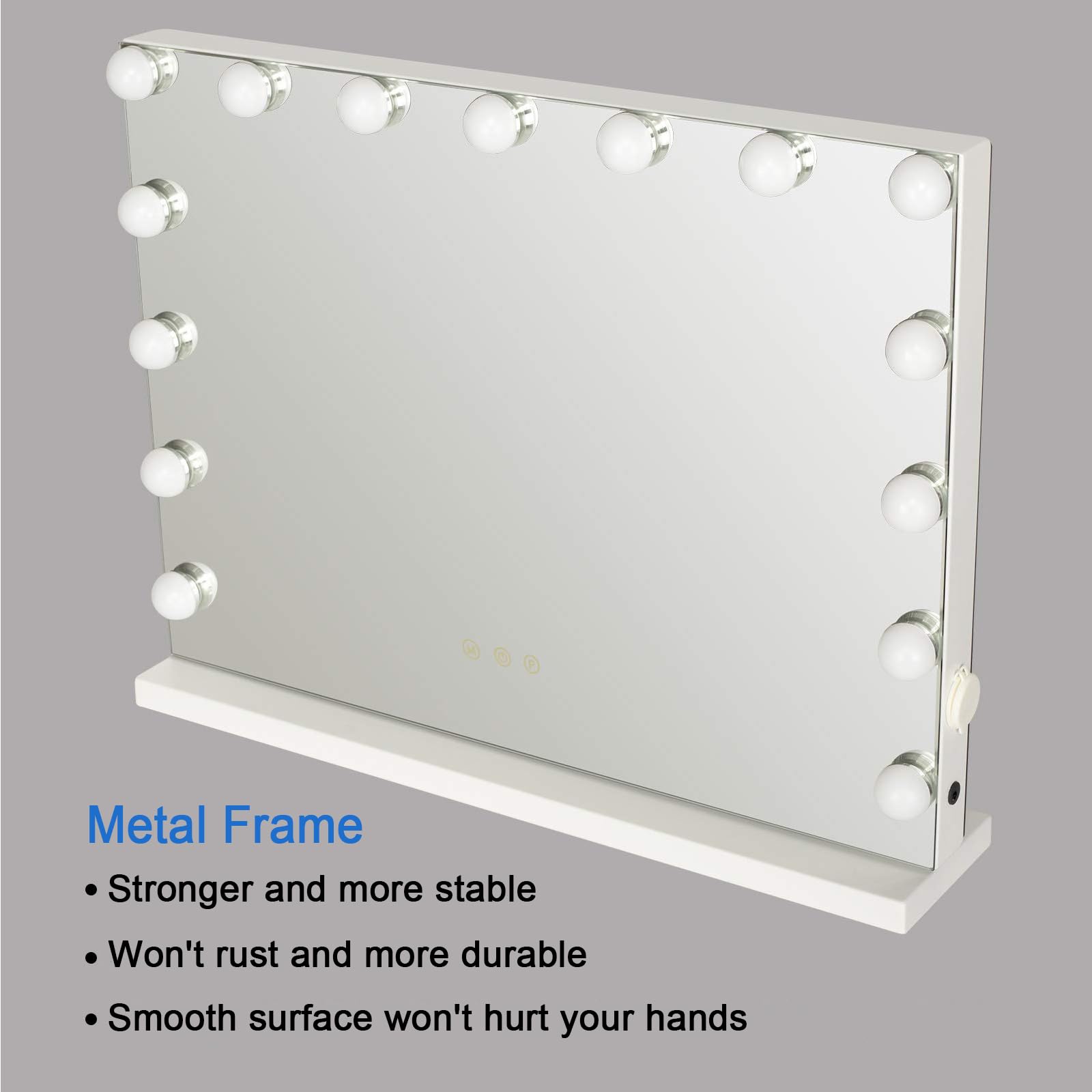 YOURLITE Hollywood Vanity Mirror | 15 Dimmable LED Bulbs & USB Port