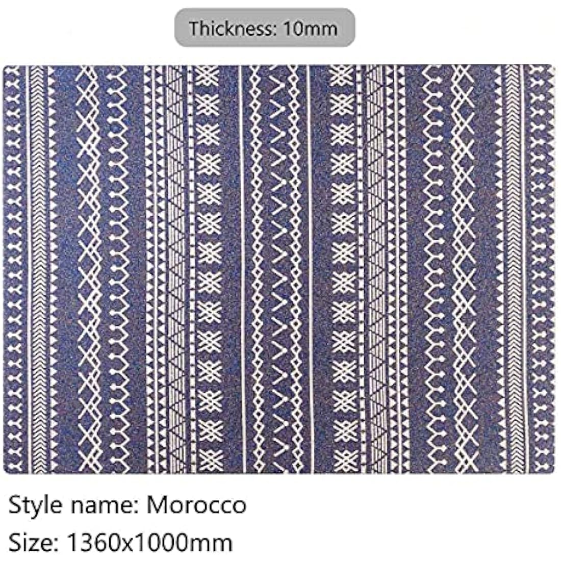 DIKILONG Handmade Office Chair Mat | 136x100cm Morocco Floor Protector