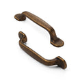 FURNIWARE Antique Brass Kitchen Cupboard Handles - 3 Inch Cabinet Pulls