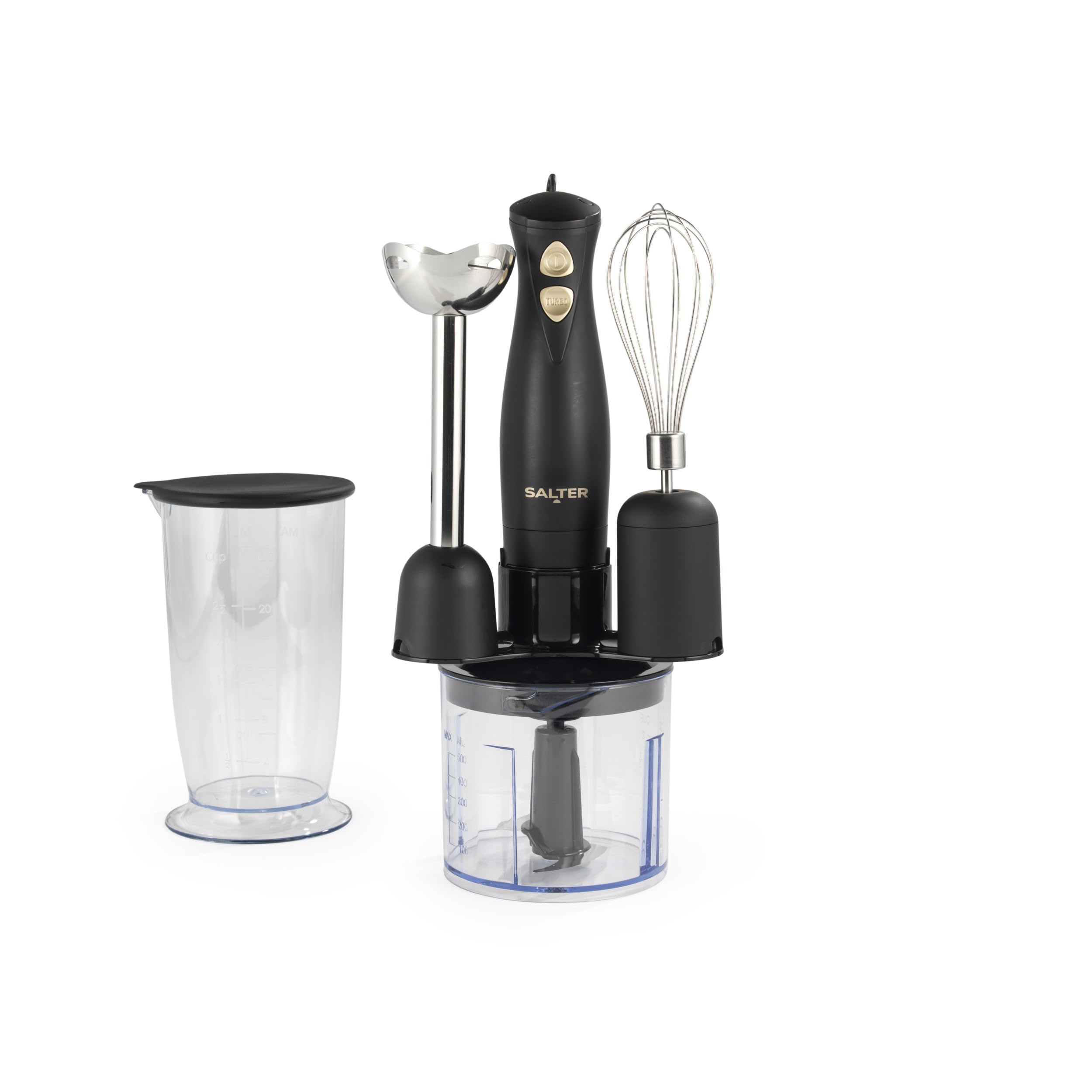 Salter Alchemy 3-in-1 Hand Blender Set with Whisk & Chopper, 350W