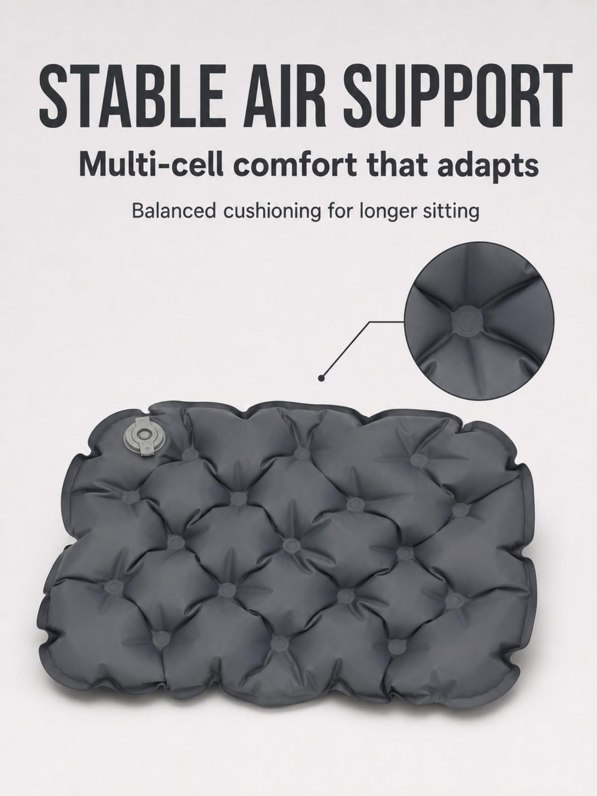 Napiture Inflatable Seat Cushion, Portable Foldable, 40×32×5.5 cm - image 3