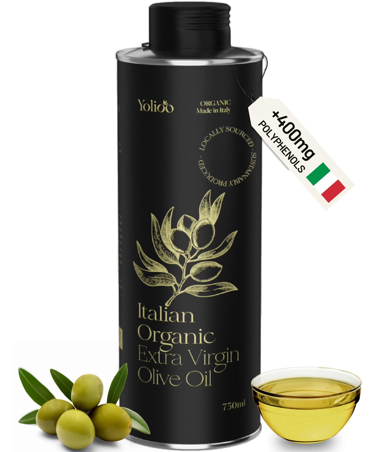 Jolof Store Organic Extra Virgin Olive Oil – Cold Pressed Tuscan (0.75l)