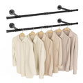 Yawinhe Wall Mounted Clothes Rail Set of 2 – 112cm Industrial Steel Rack