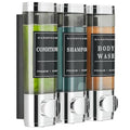 Jolof Store 3-Chamber Shower Soap Dispenser | No-Drill Wall Mount Chrome