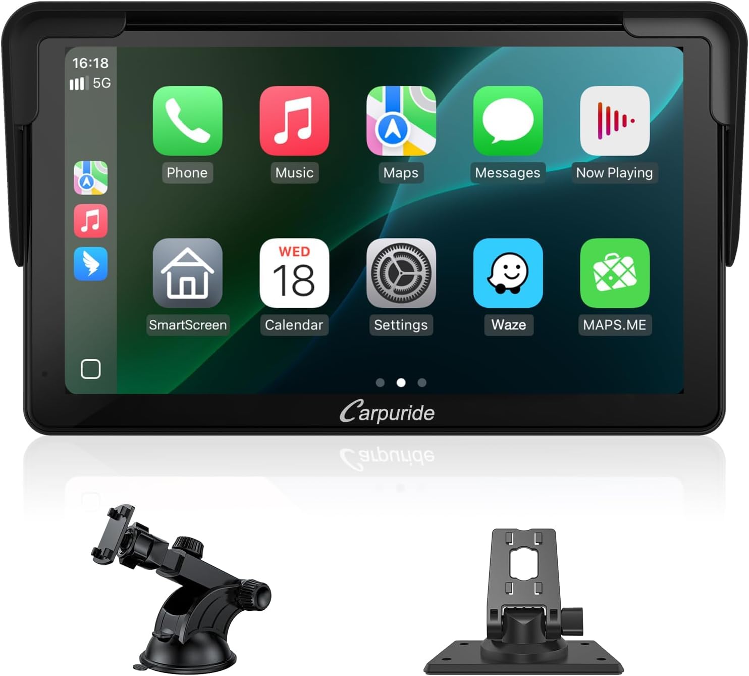 Carpuride 7 Inch Wireless Carplay & Android Auto Portable Car Stereo