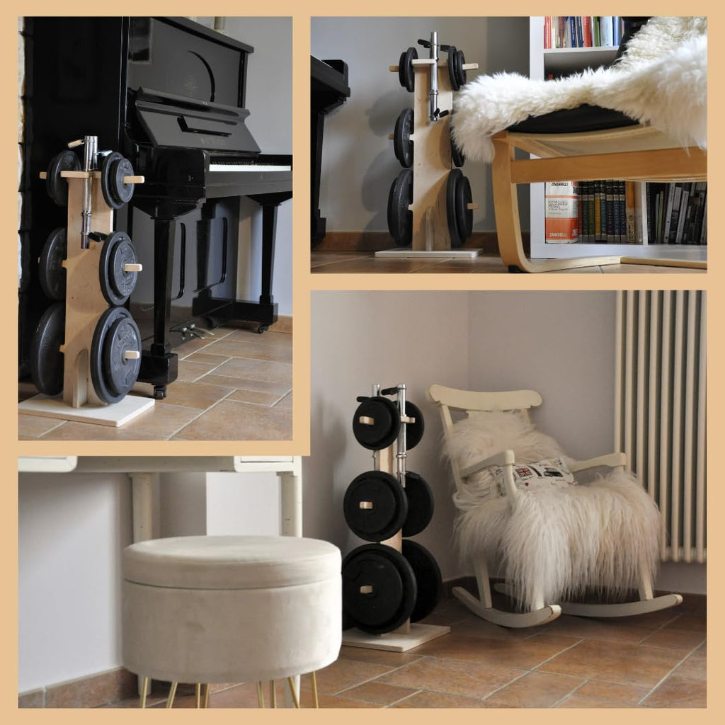 Meanswood Keep Up | Vertical Birch Plywood Weight Disc Rack