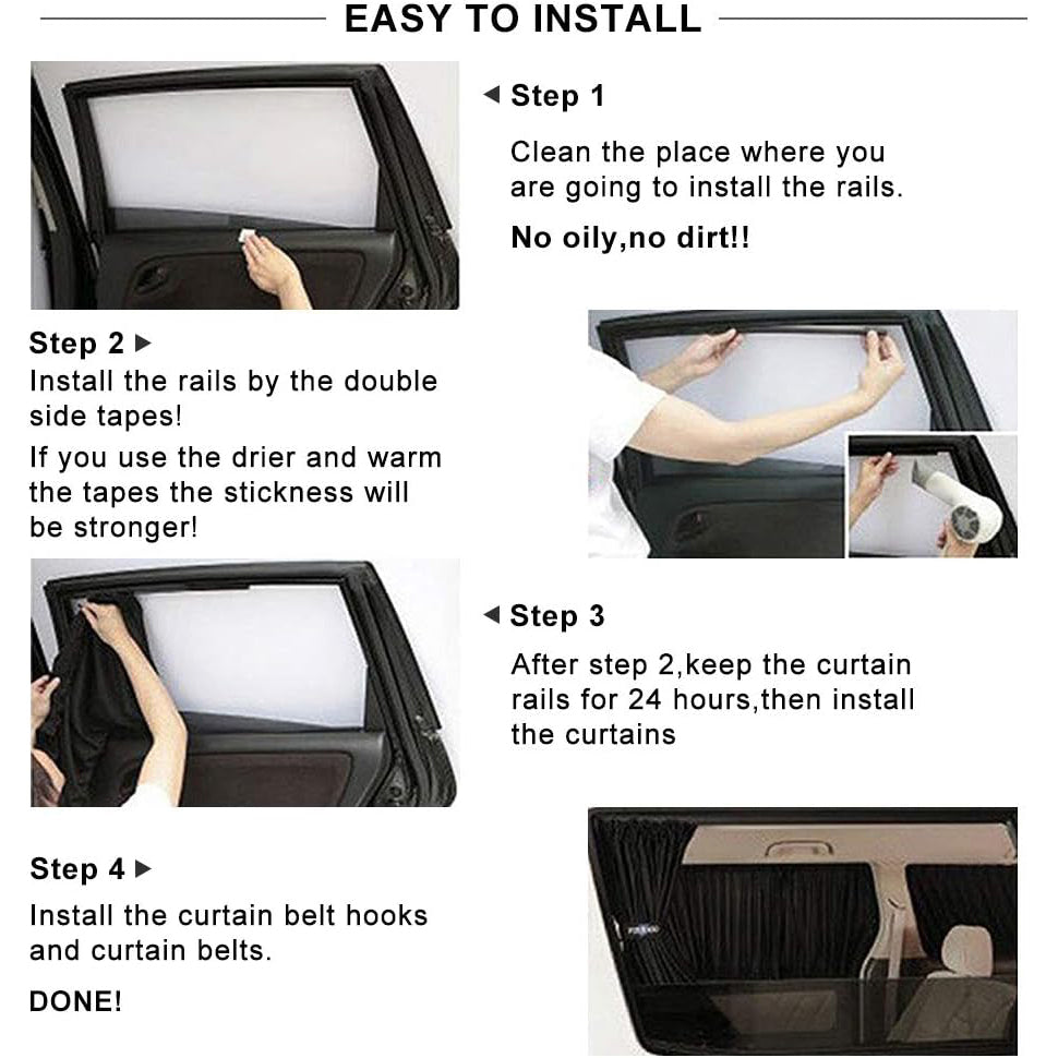 Massive Discounts Car Side Window Sunshades | UV Protection Curtains 2PCS