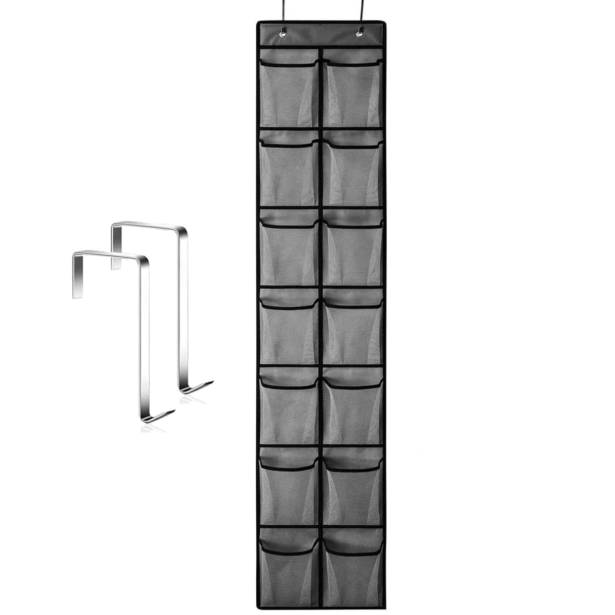 Tsathoggua Over the Door Shoe Organizer with 14 Pockets, 2 Hooks, Black - image 1