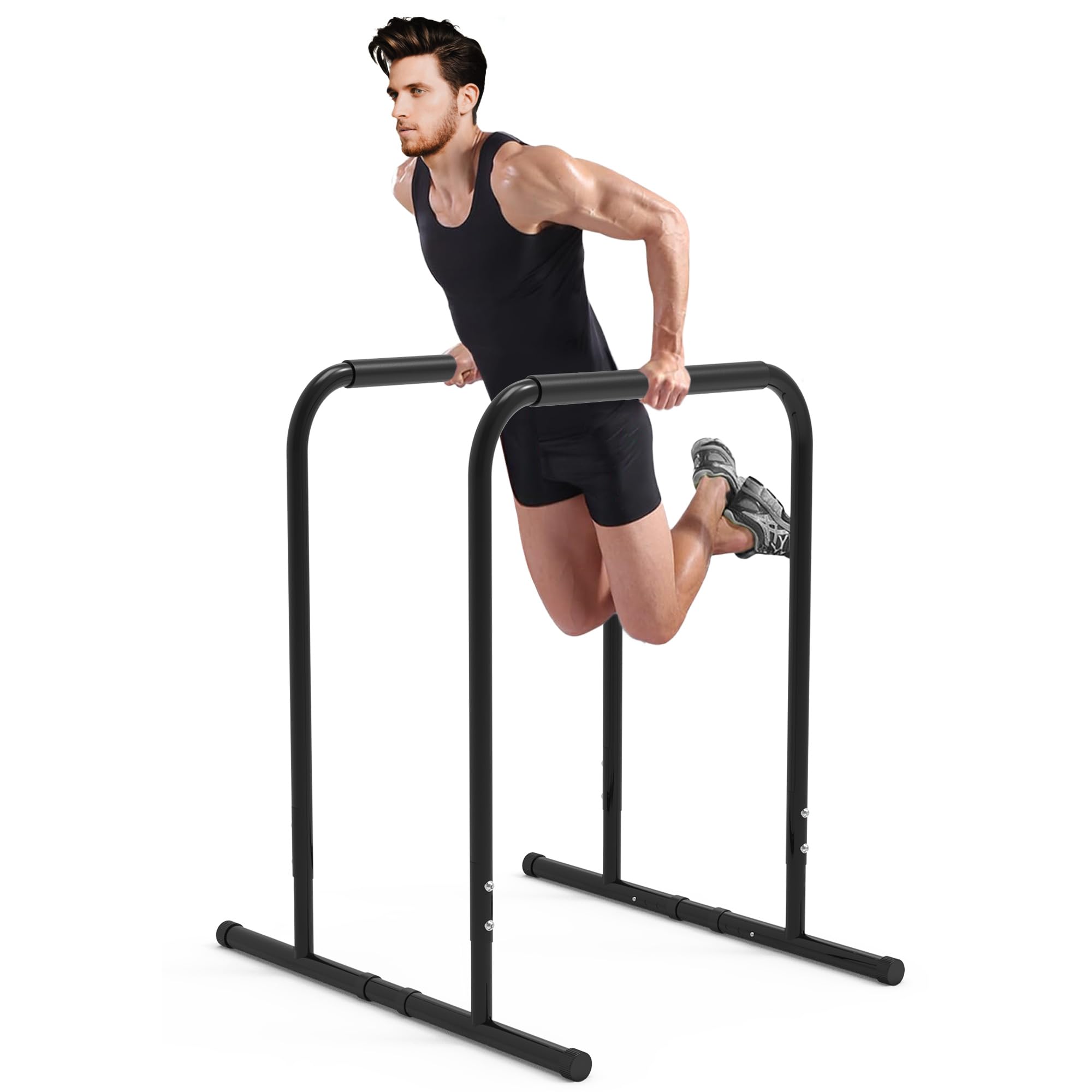 Leikefitness Pull Up Dip Station | Adjustable Height Strength Training