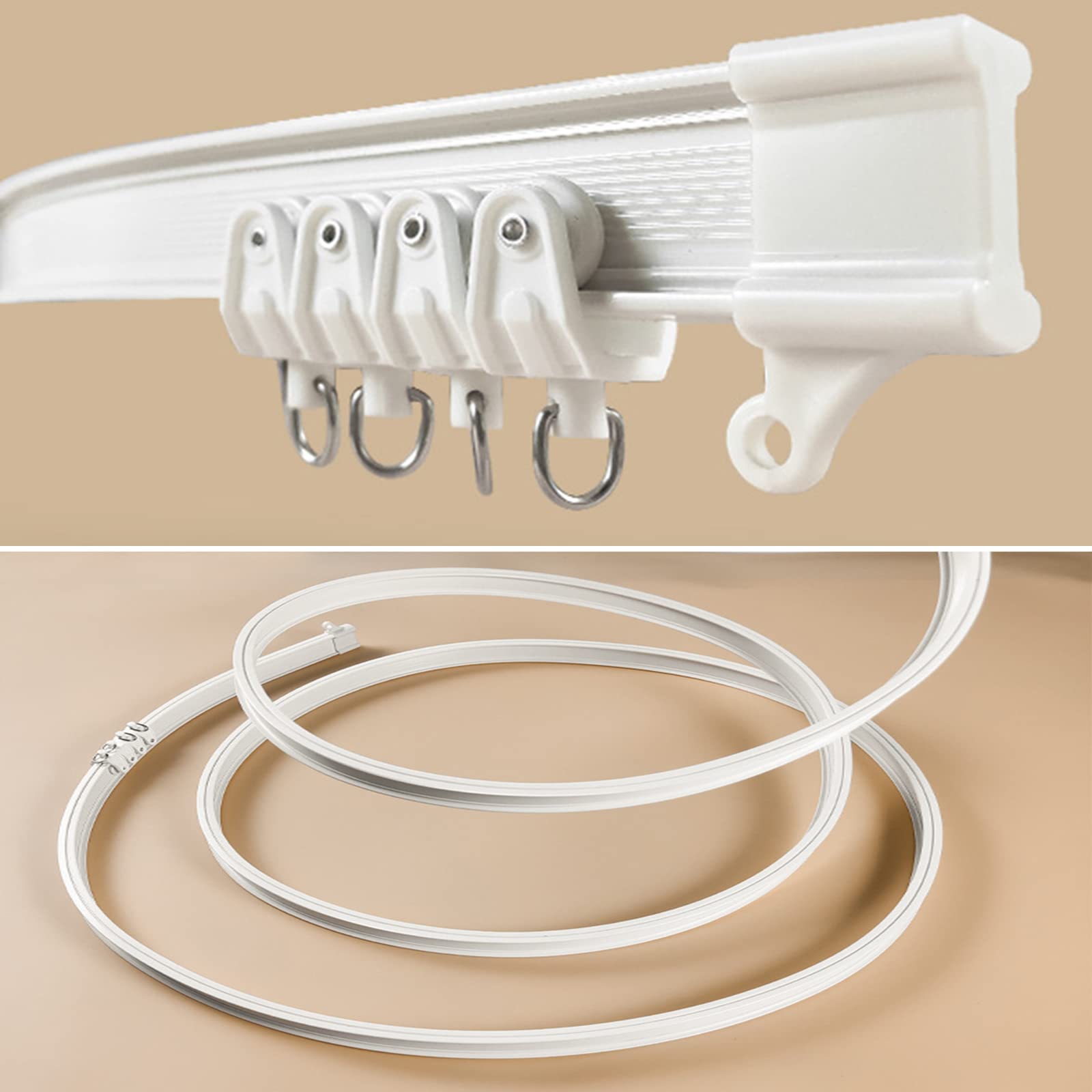 Jolof Store 7m Flexible Ceiling Curtain Track - Bendable Room Divider Rail