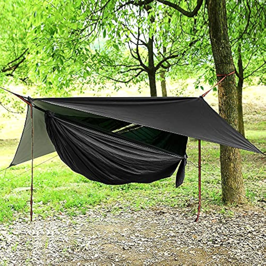 Camping Hammock Set with Mosquito Net and Rainfly