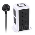 8-Outlet Power Tower – Surge Protector with USB-C & 2M Cord