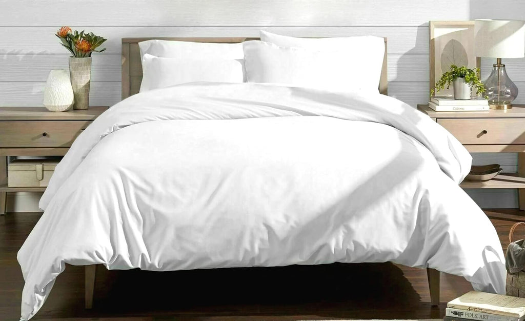 Euphoric 100% Bamboo 4-Piece Duvet Bedding Set - White | King Size