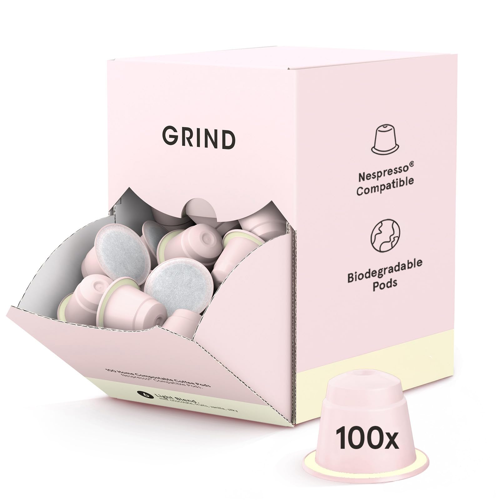 Grind Light Roast Coffee Pods | 100 Nespresso Compatible Capsules