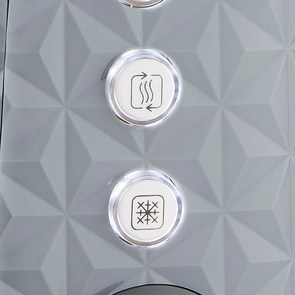 Morphy Richards Vector 4-Slice Toaster | High Gloss Geometric Design – Grey