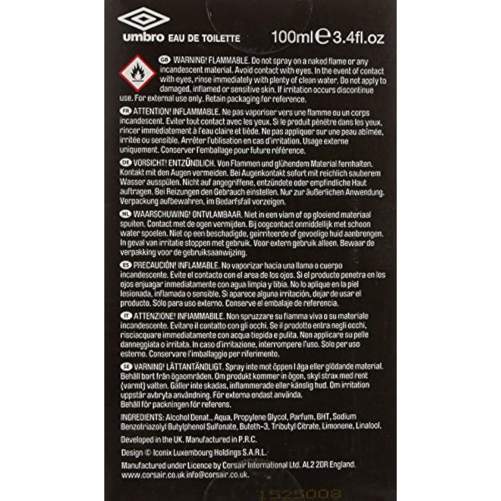 Umbro Power Eau De Toilette - 100ml Unisex Citrus & Spicy Fragrance