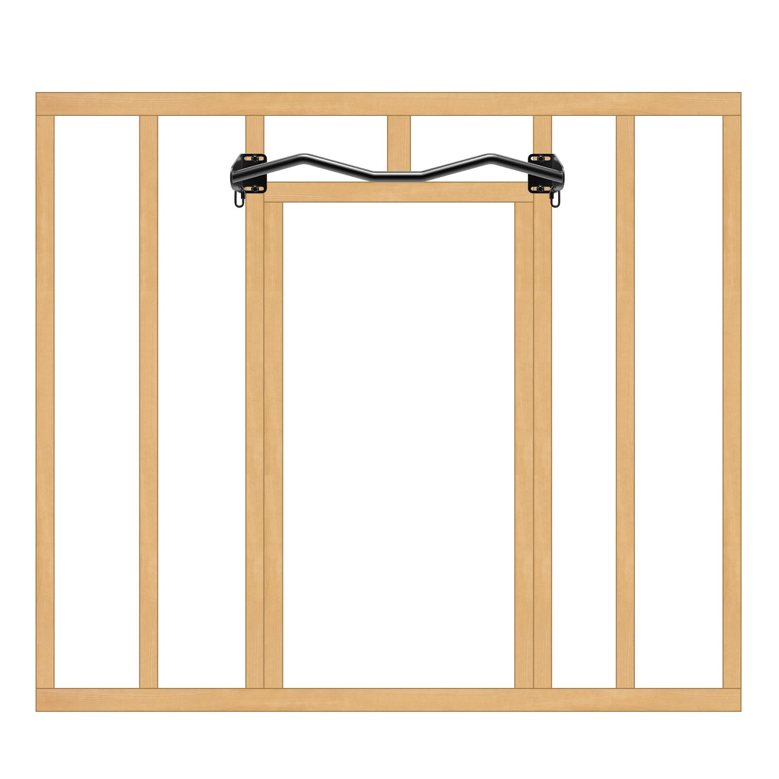 Kipika Wall Mounted Doorway Pull Up Bar – Heavy Duty Steel Chin Up Bar