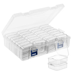 AUAUY Bead Organizer Box, 29Pcs Clear Plastic Storage Containers for Beads - image 1