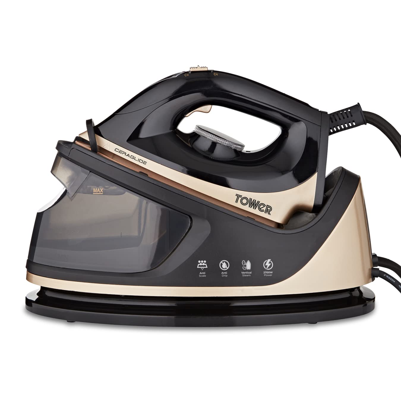 Tower Ceraglide Steam Generator Iron | 2700W | 1.2L | Gold & Black