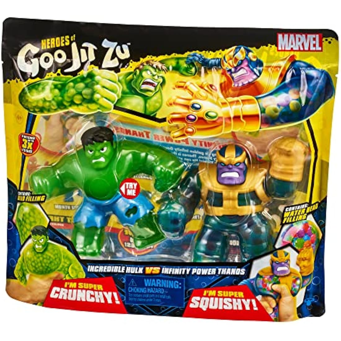 Heroes of Goo Jit Zu Marvel Versus Pack – Hulk vs Thanos Action Figures