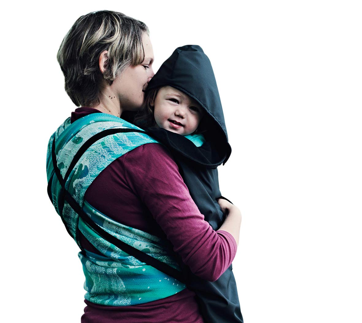 BundleBean Waterproof Baby Carrier Cover – Fleece Lined Rain Sling, Black