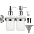 EXLECO 2-Piece Wall Mounted Soap Dispenser Set | 304 Stainless Steel