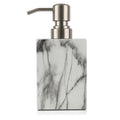 White Marble Soap Dispenser | 500ml Resin with Steel Pump