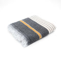 BERCA HOME Olympos Turkish Beach Towel – 100% Cotton Peshtemal Hammam & Bath Towel – Lightweight, Quick Dry, Sand Free – 90 × 190 cm Black - image 1