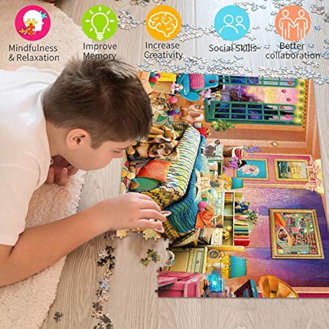 Jolof Store 1000 Piece Animal Jigsaw Puzzle for Adults – 27.6 x 19.7 in