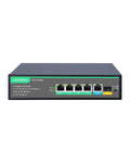 LINOVISION 4 Port Gigabit PoE Switch | 65W Budget | 1 GE & 1 SFP Uplink