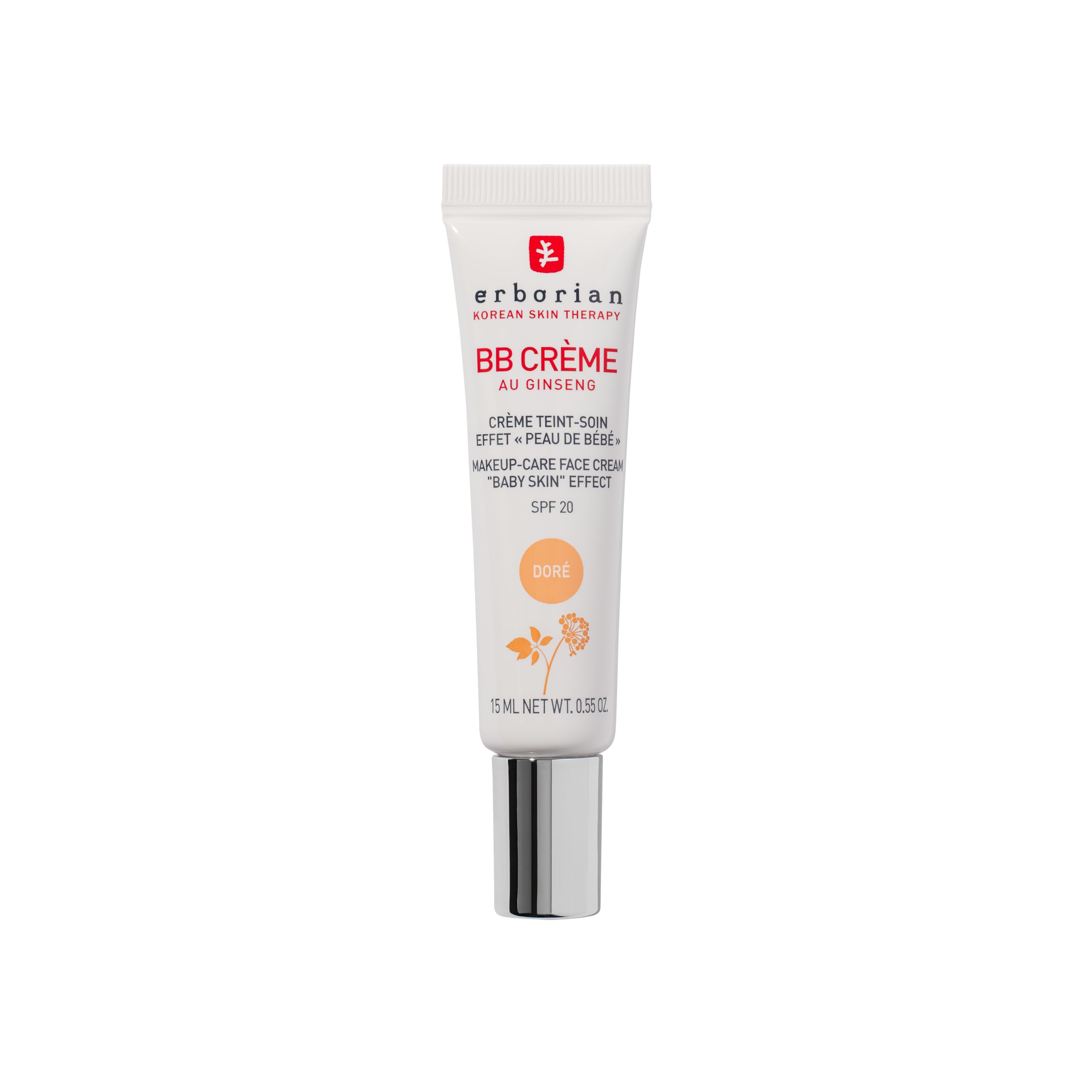Erborian BB Cream with Ginseng - SPF 20 Face Makeup - Doré Shade 15ml