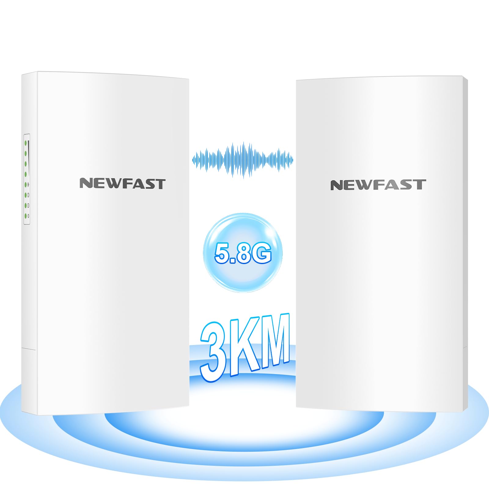 NEWFAST 5.8G Outdoor Wireless Bridge | 3KM Long Range Point to Point WiFi