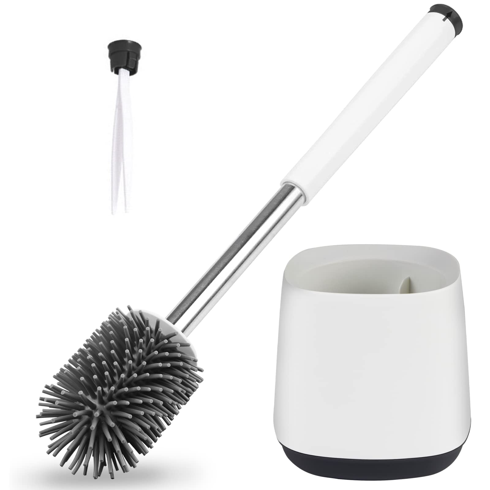 Hulameda Silicone Toilet Brush and Holder Set | 304 Stainless Steel