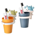 Kids Toothbrush Holder – 2 Pack Wall Mounted Cartoon Calf Cup