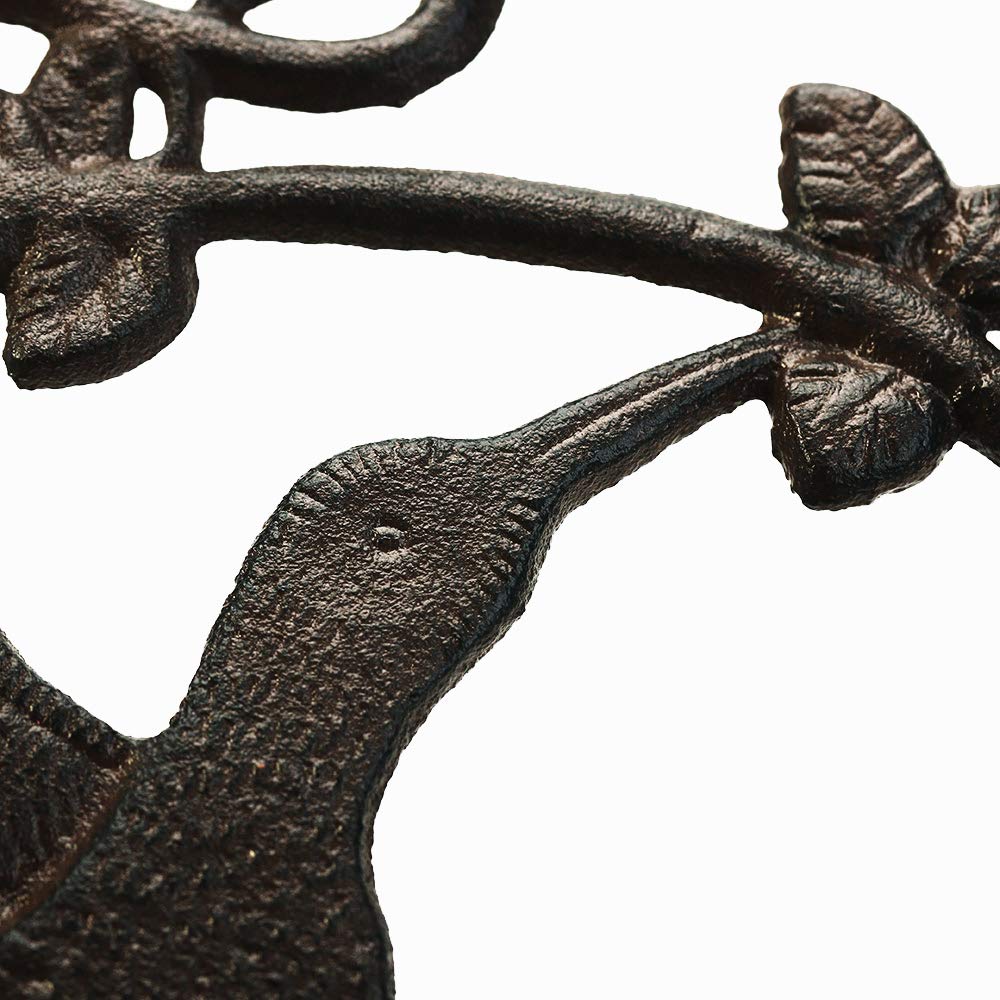 Sungmor Cast Iron Plant Hanger Hooks | 2PC Hummingbird Wall Brackets