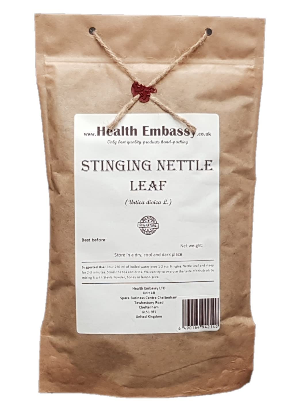 Health Embassy Stinging Nettle Leaf Tea - Natural Loose Leaf (100g)