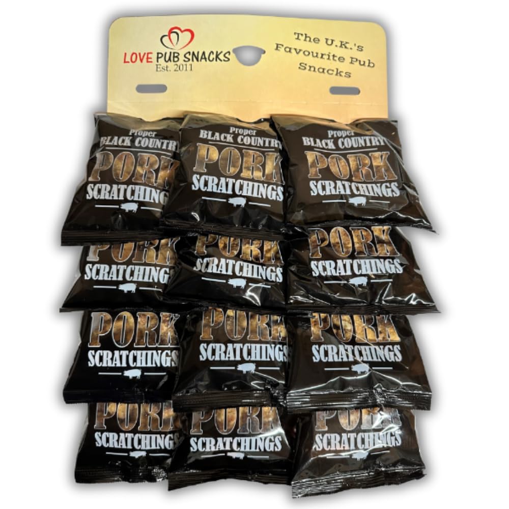 Proper Black Country Pork Scratchings – Traditional Pub Card 12x60g