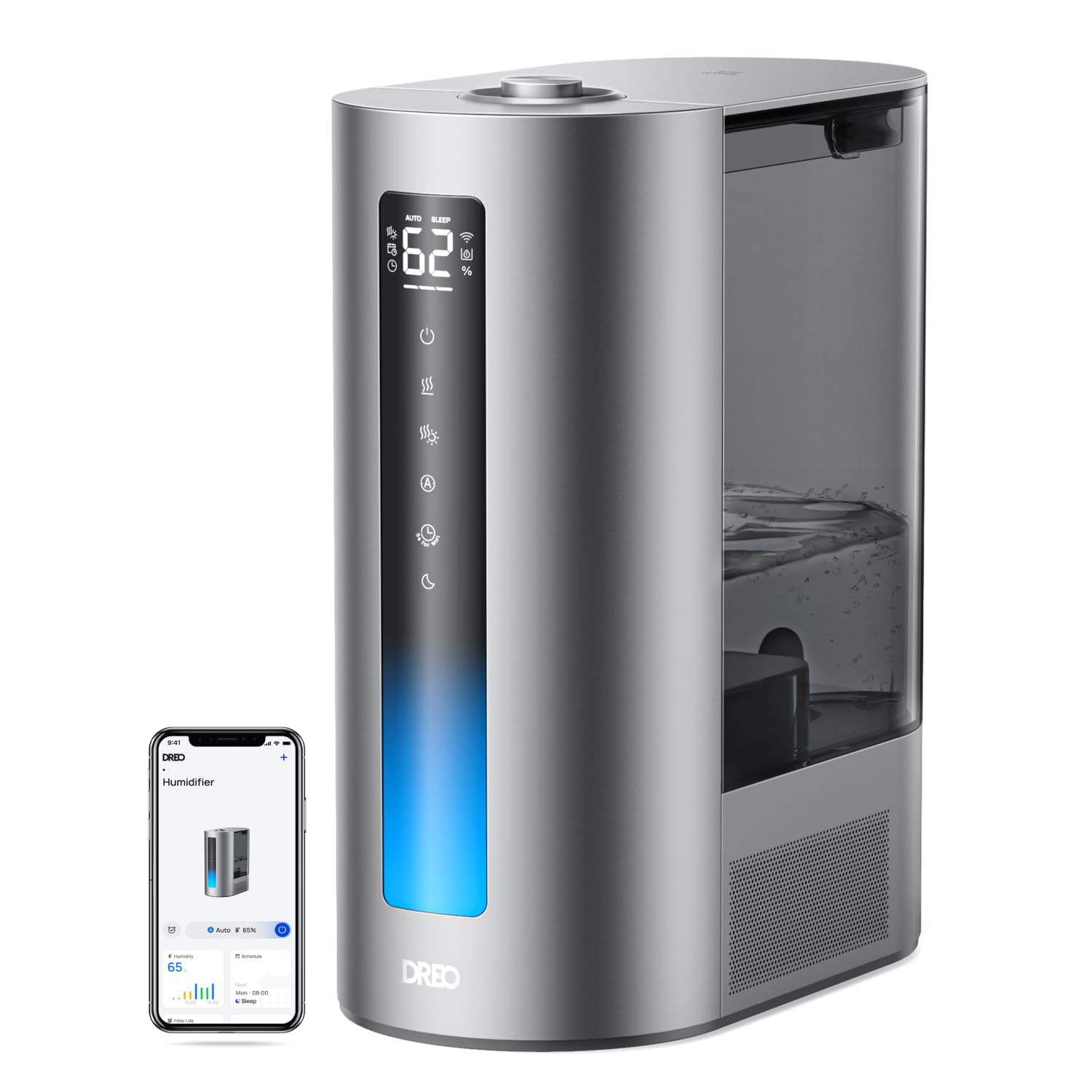 Dreo 6L Smart Humidifier – Warm & Cool Mist for Large Rooms & Bedroom