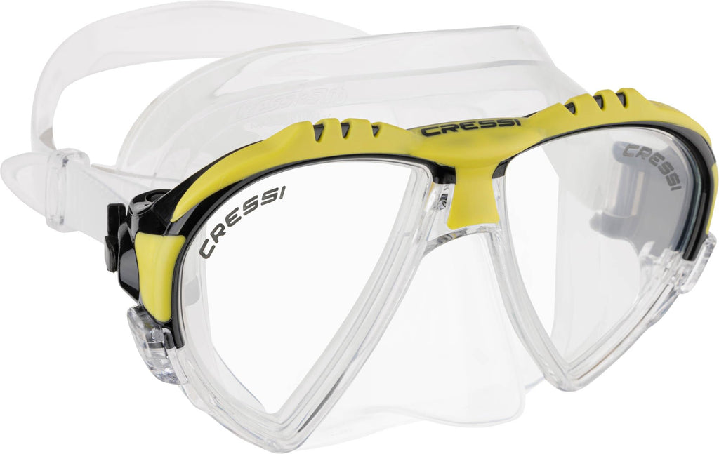 Cressi Matrix Snorkeling Mask – Low Volume Silicone Scuba Gear, Yellow