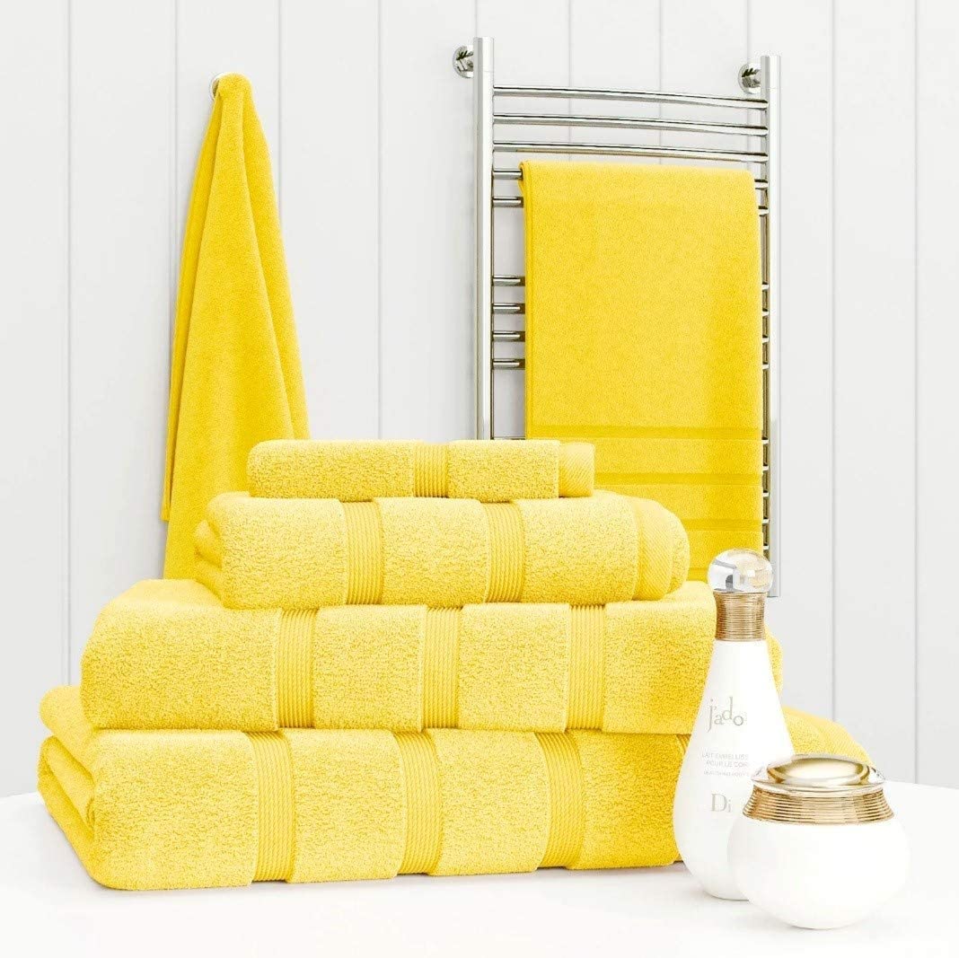 Egyptian Cotton 2-Piece Luxury Towel Set - 500 GSM Yellow