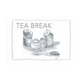 Rock the Home Tea Break Tea Towel – White Half Panama Cotton Dish Cloth