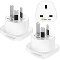 LENCENT UK to Australia Plug Adapter - Type I Grounded Travel Plug 2 Pack